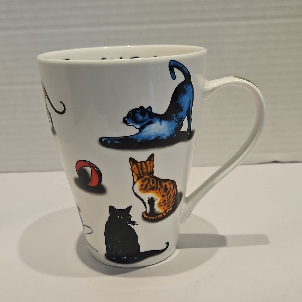 Cat Tea White New Bone Cat Motif Mug Cat Illustrations